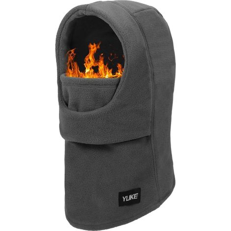 Sturmhaube Thermo Fleece Balaclava Skimaske für Damen und Herren, winddicht, atmungsaktiv, grau (1/5)