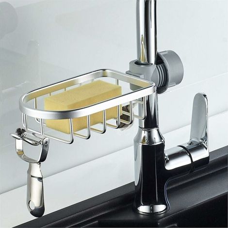 Soporte de desagüe para grifo, soporte para piscina, soporte multifuncional plateado para grifo, desagüe rápido (1/5)