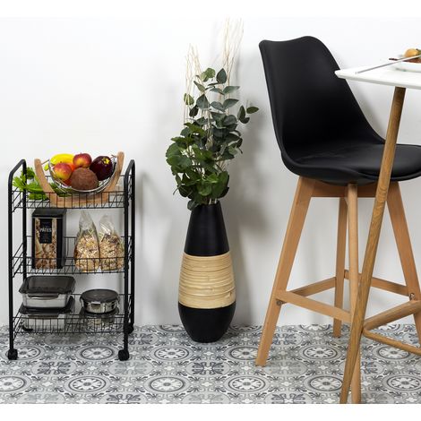 Desserte - HOME DECO FACTORY - 3 Niveaux - Noir (1/5)