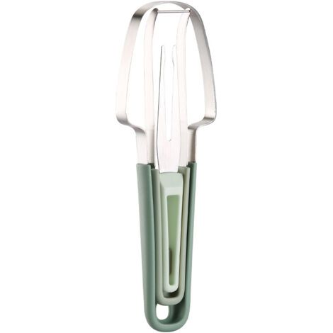 3-in-1 Wassermelonenschneider aus Edelstahl – Obstschneider für Melone, Papaya, Drachenfrucht, grüne Frucht (1/5)