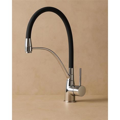 Miscelatore monocomando lavello con canna in silicone Kitchen (1/2)