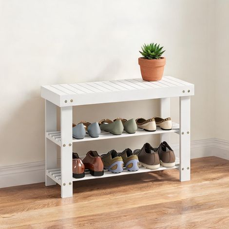 Console branco en bambu 70 x 28 x 45 cm (1/5)