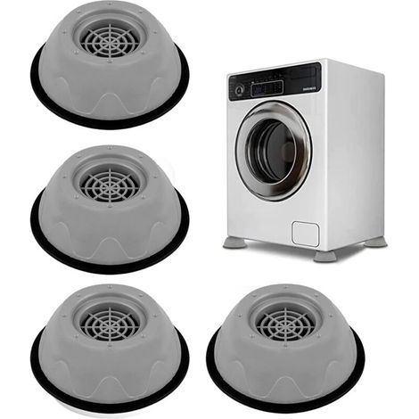 4 Pieces Anti-Vibration Washing Machine Pads, Anti-Vibration Washing Machine Pads for Noise Reduction, Anti-Vibration Washing Machine Mats to Prevent Movement, Washing Machine Feet (1/5)