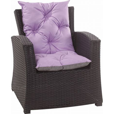 Coussin de chaise de jardin 50x50x55cm 1 pièce coussin de jardin violet clair Coussin de fauteuil d'extérieur Coussin d'assise à dossier haut-Enkel (1/4)
