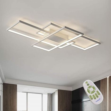 Plafonnier LED au design moderne, réglable 2 700 - 6 500 K, avec télécommande, lampe de plafond 59 W, pour salon, chambre, cuisine, couloir, balcon, salle à manger (1/5)