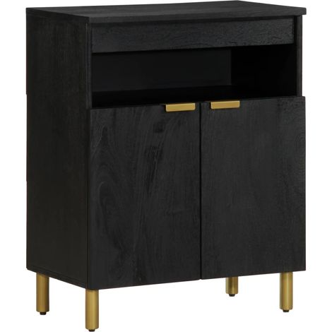 Aparador de madera de ingeniería negro 60x33x75 cm vidaXL (1/5)