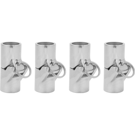 Lot de 4 raccords de tuyauterie de 25 mm en acier inoxydable 316, pliables et pivotants, pour bateaux et yachts. (1/5)