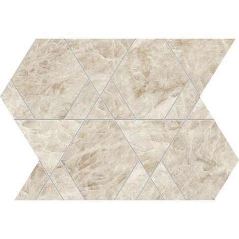 Mosaïque effet Marbre Blanc Impérial Triangle Mix 33,4x28,9x0,9 cm Brillant Sorvella - Mur intérieur (vendu par carton de 0,57915 m²) - RO'MA CARRELAGE (1/2)