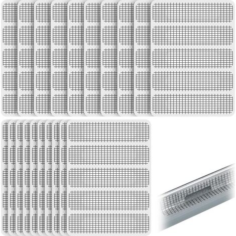 100-piece mosquito net repair kit, insect net with self-adhesive Velcro fastener, fiberglass repair patches, repair strips for fly screens, grey (1/5)