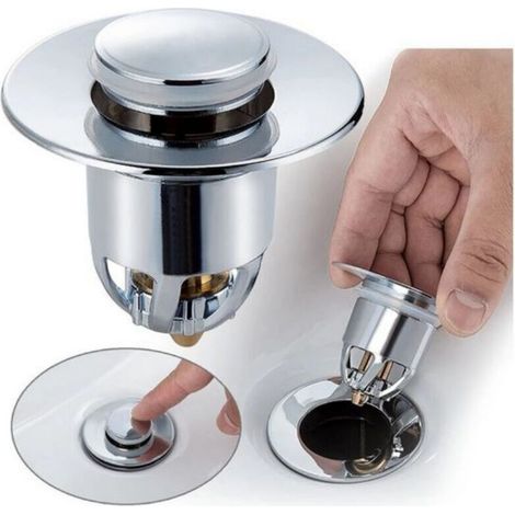Filtre à noyau à ressort pour évacuation de lavabo en laiton - Anti-rouille et anti-odeur, compatible avec des diamètres de 34-40 mm (1/4)