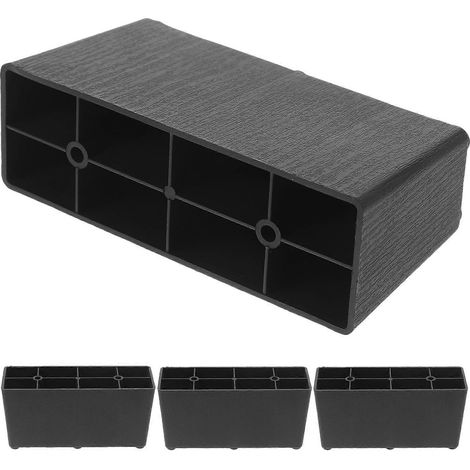 Quatre pieds de meubles en plastique, adaptés aux canapés, bancs et chaises  rehausseurs de pieds de meubles remplaçables. (1/5)