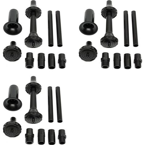 Adecuado para kits de boquillas para fuentes pequeñas de 27 piezas, apto para estanques, fuentes, bombas sumergibles y boquillas para elementos acuáticos de piscinas.