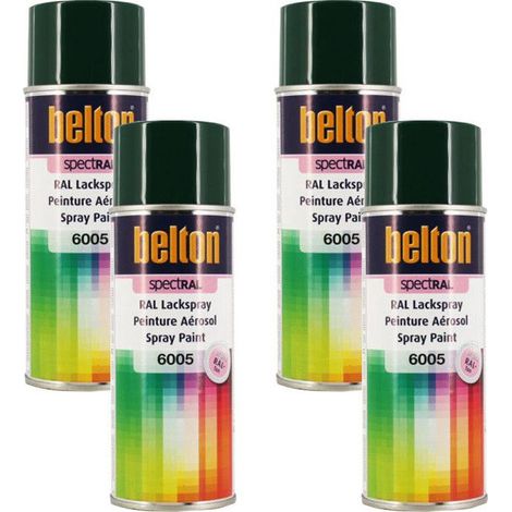 4 bombes de peinture Belton Spectral RAL6005 Vert mousse 400ml