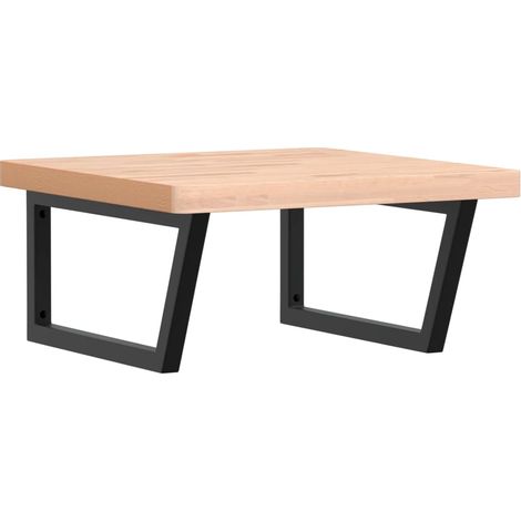 Maison Exclusive - Waschbeckenregal Wandmontage Stahl und Massivh