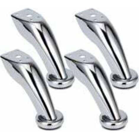 ALLIANDISUlisemPieds Canapé Épais Acier Inoxydable, 4 Pièces Pieds de Meubles, Pieds Chromé, Meubles Armoire Lit Canapé Pieds, pour Canapés, Chaises, Tabourets, Armoires (1/4)