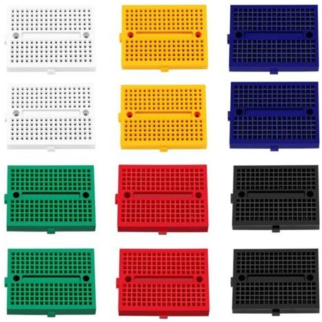 Pair 12 Pieces SYB-170 Seamless Prototype Kit, PCB Prototype Seamless Prototype Kit for Arduino and Raspberry PI Projects (6 Colors with Double Sided Tape) (1/5)