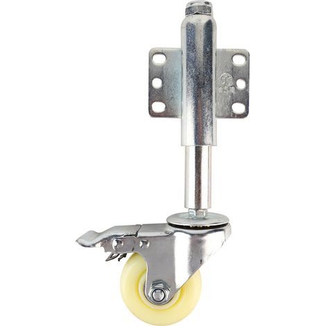 Roulette pivotante à ressort en nylon de 3 po avec frein, capacité de charge de 110 lb (1/5)