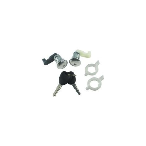 Kit cylindre de serrure de porte en alliage de zinc 7701468981 pour Re-naul Megane Scenic Clio Thalia 7701468982 (2 cylindres + 2 clés) (1/5)