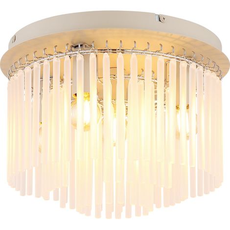 Globo Gorley Plafonnier sable mat, tiges de verre, 5 x E14 (1/5)