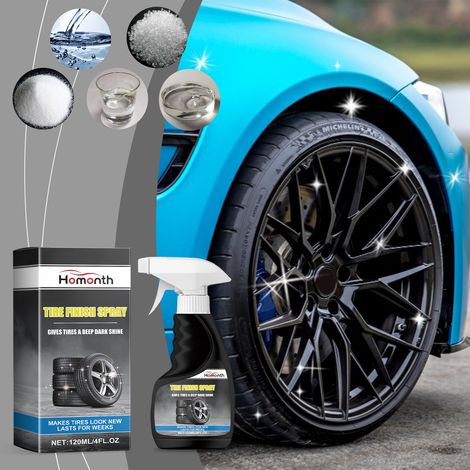 Reifenglanzspray – Flüssiges Beschichtungsmittel zur Reinigung, Politur, Pflege und Aufhellung von Autoreifen – 120 ml -- BIEMMEDUE (1/5)