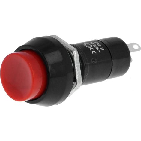 Pulsante rotondo a circuito aperto 12mm ROSSO
