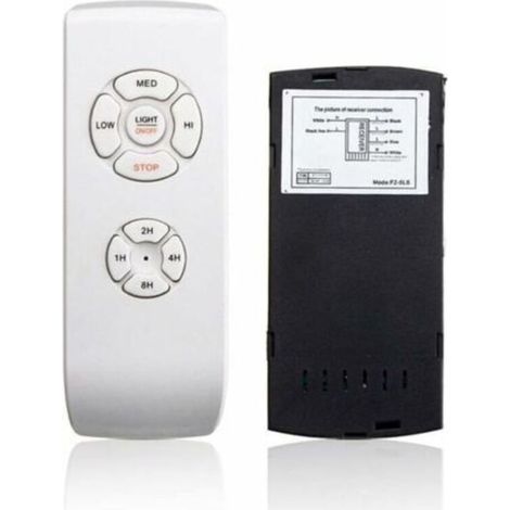 Ventilateur de plafond universel avec télécommande 110 V/220 V Kit de distribution sans fil pour maison/bureau/hôtel/lub Blanc