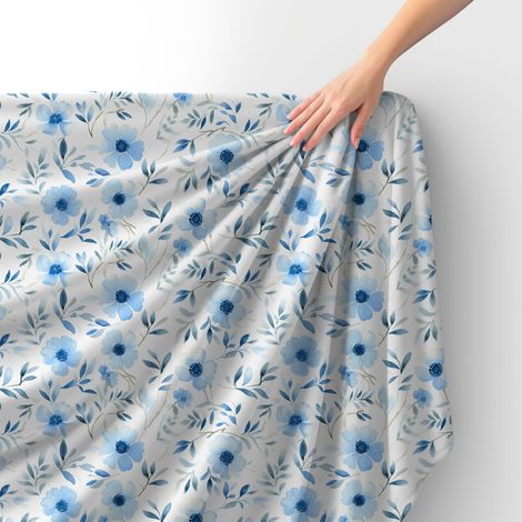 Royal Samt Stoff Polyester Zum Nähen - Motiv Blumen - RDX2811 (1/4)