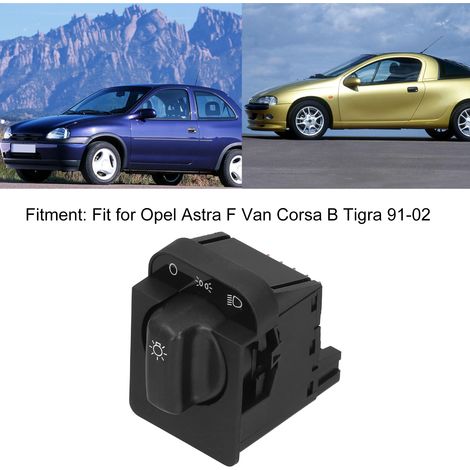 Scheinwerferschalter Lichtsteuerungsschalter 1241319 ABS Schwarz Kompatibel mit Opel Astra F Corsa B Tigra 91-02 (1/5)