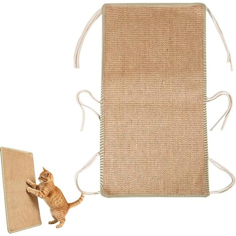 Tapis Griffoir Chat, Canapé Sisal, Mural Petite, 45 20 cm, Cage, Cordon, Grattoir Facile à Démonter (1/5)