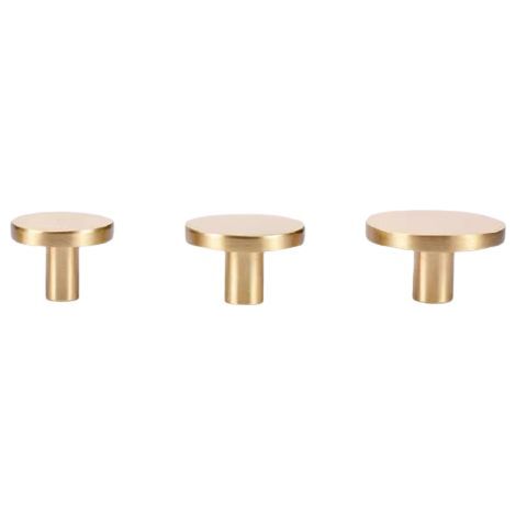 AIDUCHO 3pcs Bouton De Meubles Poignee Meuble Laiton Bouton Tiroir Poignée Boutons De Tirage Rond Boutons De Porte Avec Vis De 25mm, 25/28/33x20mm (1/4)