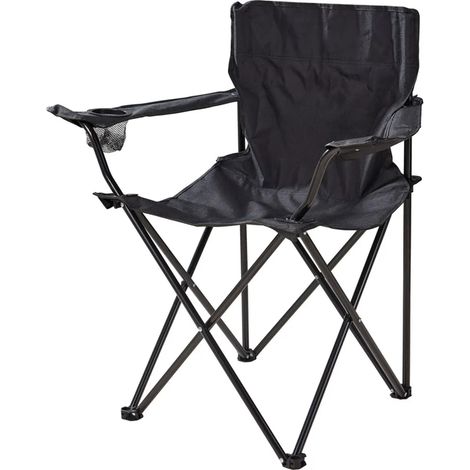 Chaise Easy C1 Pliable Noir - Structure Acier & Polyester 600D (1/5)