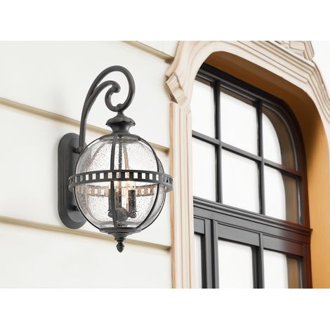 Elstead Halleron - 3 Licht Außenkugel Wandlaterne Hellgrau IP44, E14 (1/5)