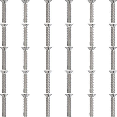 30 M10x70 Sechskant-Senkschrauben aus Edelstahl A2, Packung mit 30 Stück für industrielle Befestigungssysteme