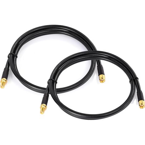 WiFi Antenna Extension Cable RP-SMA Male to Female ALSR240 1m, 2pcs (1/5)