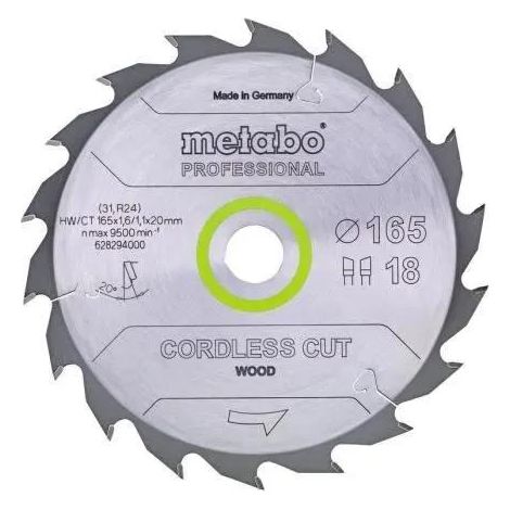 Metabo werke GmbH 628294000 CordlessCutProf - Cable (165 x 20, 18 WZ, 20°) (1/2)