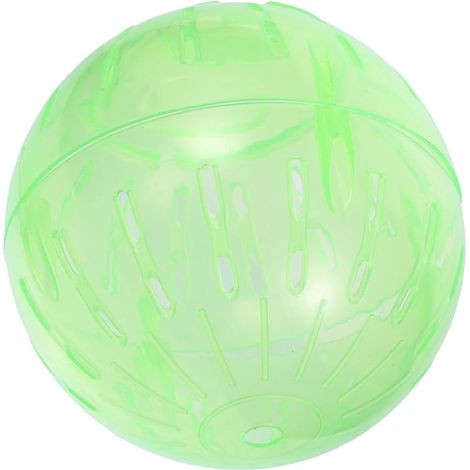 Transparenter 10cm Durchmesser aus Kunststoff Hamster Laufball mit Einzigartigem Grünem Design Leicht zu Reinigen für zu Hause oder Unterwegs (1/5)