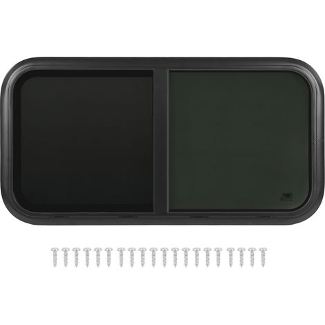 Moustiquaire noire protection UV pour fenêtre coulissante VR, joint étanche universel pour caravane camping-car remorque, épaisseur paroi 38-43mm/1.5-1.7in (1/5)