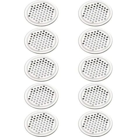 20 Pièces Grille Aeration Ronde Inox Grille de Ventilation Aeration Couvercle Cercle pour Armoire Placard Air évacué Grille d'évacuation Ventilation pour Cuisine Meubles Bouche Aération (53mm) (1/4)