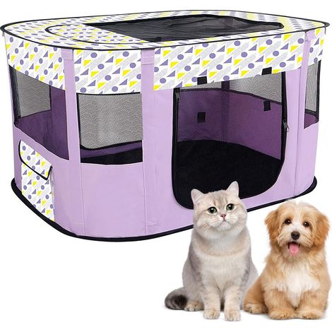 Parc pour chiots, parc pour animaux, clôture pliable pour animaux de compagnie, enclos pour chiots tente rectangulaire, parc pour chiots d'intérieur, enclos portable pour petits animaux pour chatons (1/5)