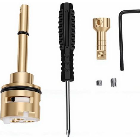 Cartouche de dérivation 3 fonctions adaptée pour valve de douche RP71718 R11000 R22000 R22000WS Remplacement non partagé Positions d'arrêt séparées Construction en laiton (1/5)