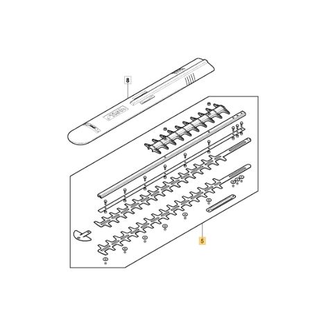 Heckenscherenmesser Modelle HT900e SHT900AE ORIGINAL STIGA 118811337/0