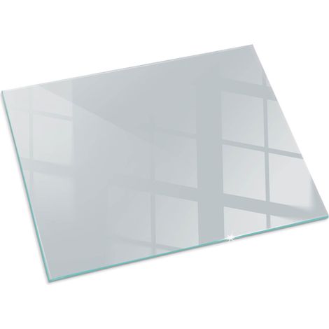 Kaminofen Glasplatte Kaminplatte Kaminglas Funkenschutzplatte Dekorative Sicherheitsglas Farbe Grau 80x60 cm (1/5)