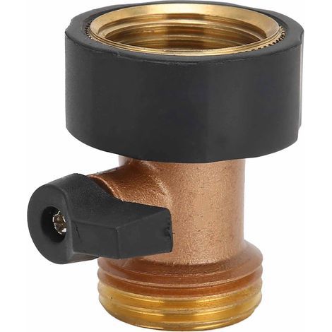 Adaptateur de vanne à boisseau sphérique à passage unique G3/4 filetage femelle connecteur d'arrosage de tuyau d'arrosage en cuivre (1/5)