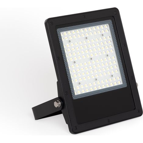 Projecteur LED 100W Dimmable TRIAC 170 lm/W IP65 ELEGANCE Slim PRO Noir 4000K Blanc neutre Asymétrique 30ºx90º