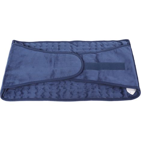 Couverture chauffante pour la taille, chaleur constante, en polyester micro-peluche, coussin chauffant électrique d'hiver pour la maison, UE AC220V-240V, bleu (1/5)
