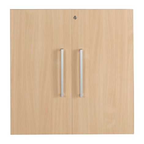Lot de 2 portes bois plein pour bibliothèque Biblicase - hêtre