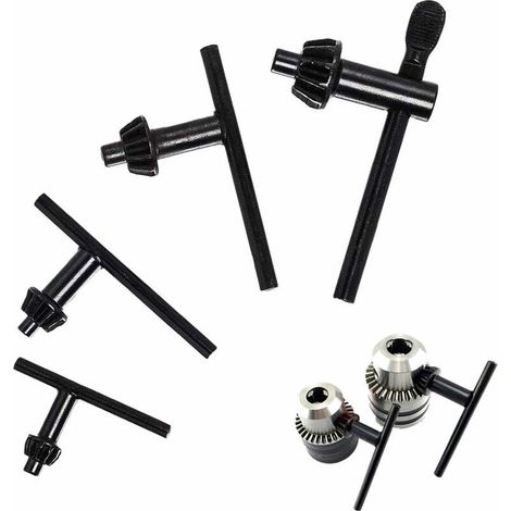 4 pièces Clé de Mandrin de Rechange, Clé de Mandrin Électrique, 10mm/ 13mm/ 16mm/ 20mm, Clé Univers pour Perceuse à Mandrin, pour Perceuse à Percussion Outil de Serrage de Perceuse (1/5)