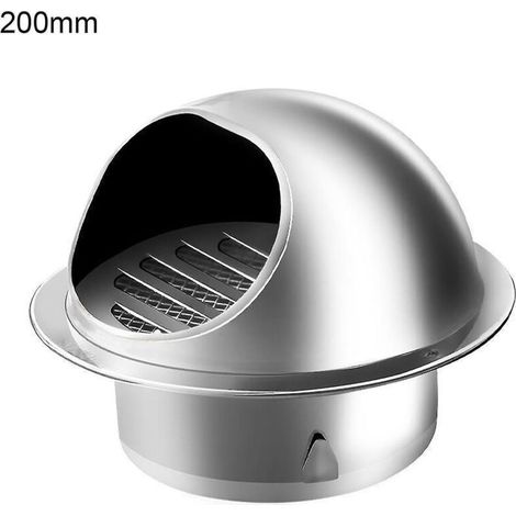 Grille d'aération murale antirouille 50-200 mm, fixation par boucle, résistante à la pluie, polie et épaisse, pour l'extérieur, Mengxi-200mm- (1/4)