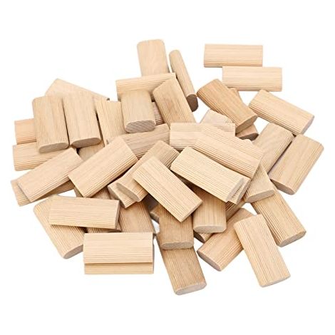 50 Pieces Domino Tenon 10x50mm Flat Wooden Dowel Solid Beech Wood Insert Block Menon for Woodworking Furniture Splicing Frame Making (1/5)