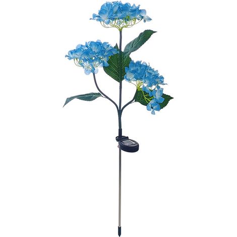Solarlampe mit 3 Leuchten und dekorativen LED-Blumen für den Außenbereich, z. B. für Hof, Garten oder Balkon. (1/5)